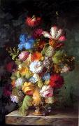 unknow artist Floral, beautiful classical still life of flowers.02 oil painting on canvas